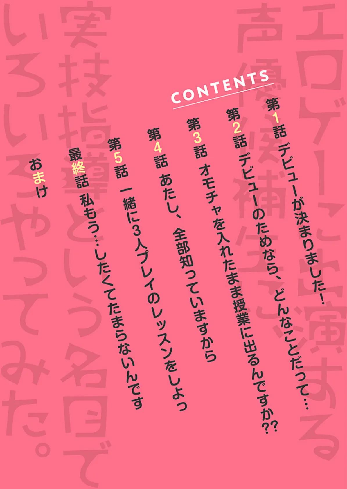 エロゲーに出演する声優候補生に、実技指導という名目でいろいろやってみた。【描き下ろしおまけ付き特装版】 2ページ